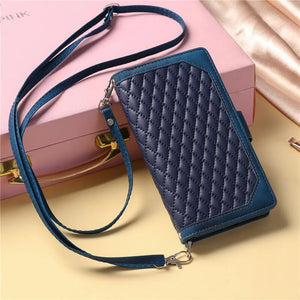 Premium iPhone Flip Wallet Case With Lanyard