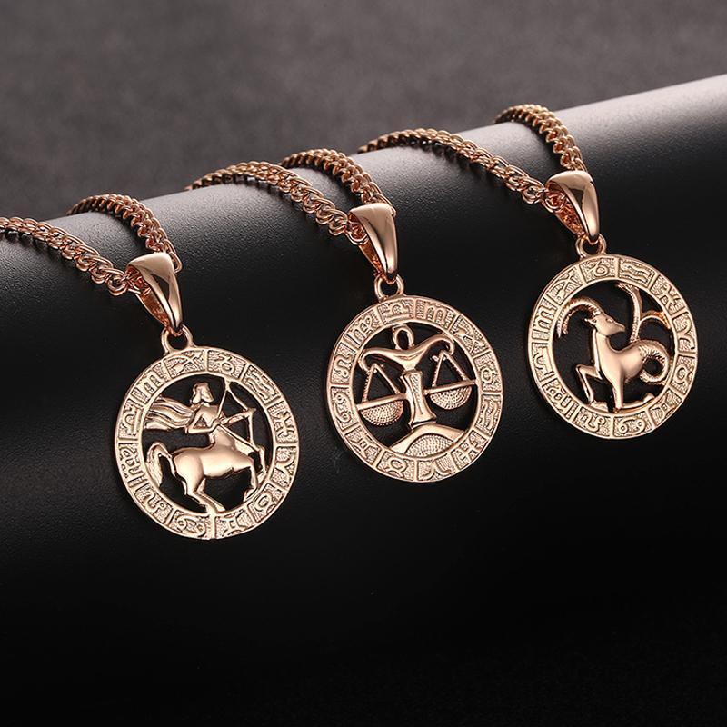 Round Aries Zodiac Sign Necklace Constellation Zodiac Necklace Stainless  Steel Silver Astrology Jewelry with Gift Box - Walmart.com