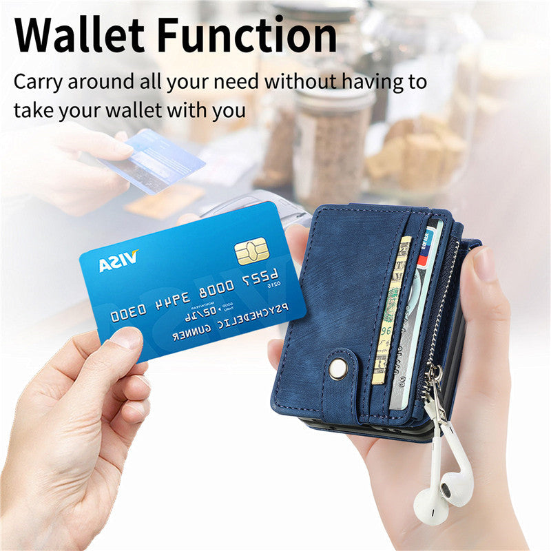 Luxury PU Leather Multi-functional Wallet Case for Samsung Galaxy Z Flip